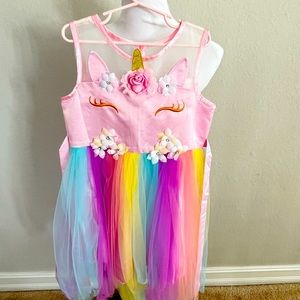 Girls Unicorn Party Dress